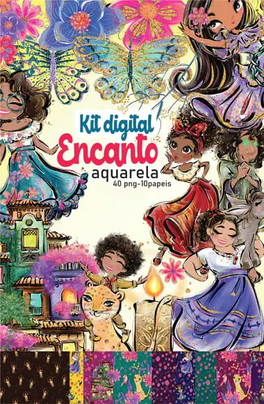 Kit Digital Encanto Aquarela