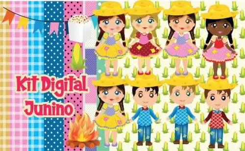 Kit Digital Junino Caipiras