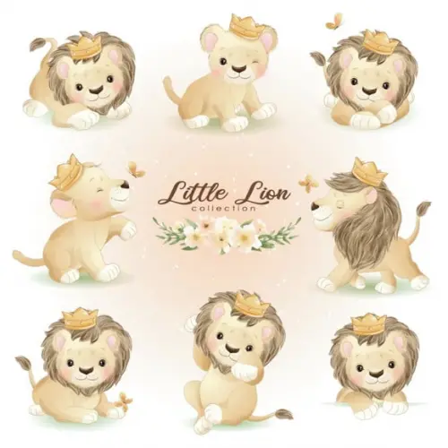 Kit Digital Leão Baby Imagens Png