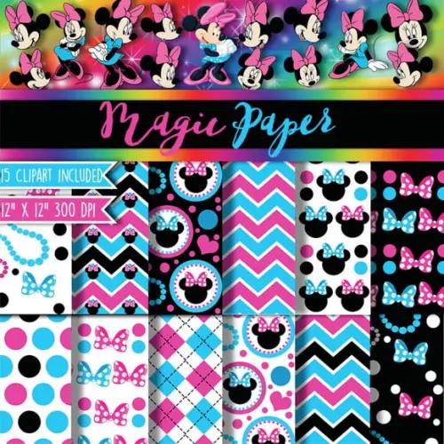 KIT DIGITAL MINNIE AZUL