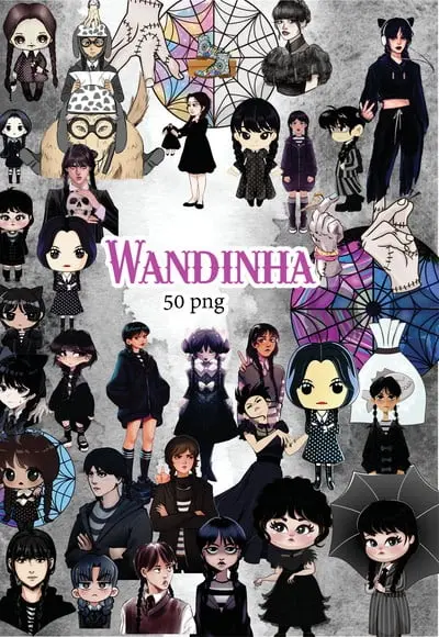 Kit Digital Wandinha Aquarela