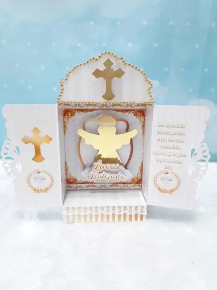 Personalizados Batismo dourado Arquivo de corte