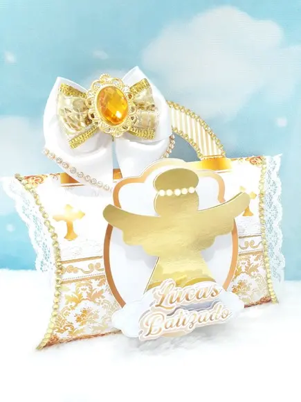 Personalizados Batismo dourado Arquivo de corte