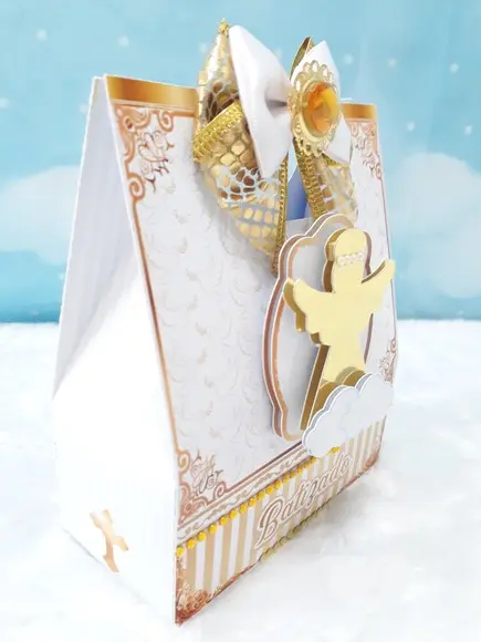 Personalizados Batismo dourado Arquivo de corte