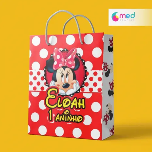SACOLA PERSONALIZADA DA MINNIE VERMELHA-LEMBRANCINHA-ARQUIVO