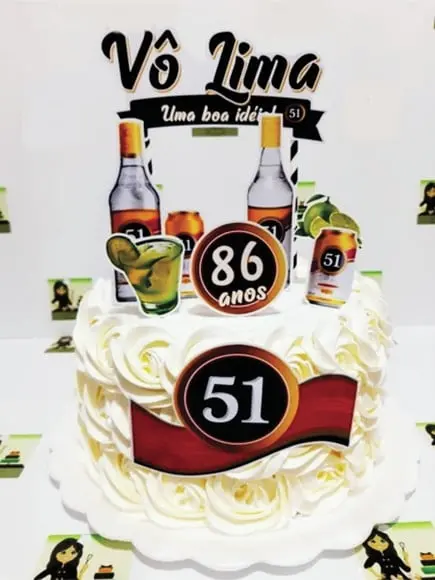 Topo de bolo 51 uma boa ideia #2