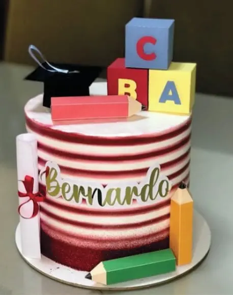 Topo de Bolo Abc Formando Arquivo de Corte Digital