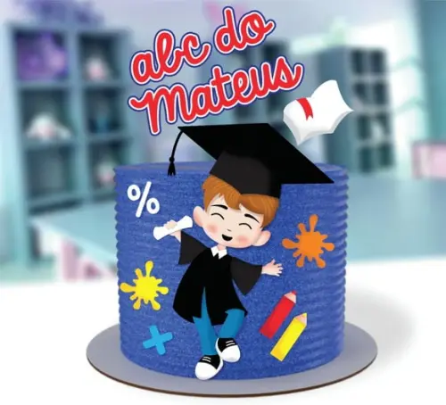 Topo de Bolo Abc Menino Arquivo de Corte