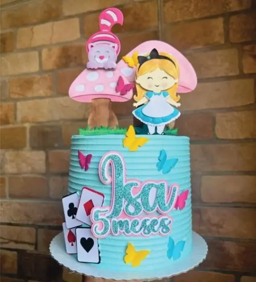 Topo de Bolo Alice no Pais das Maravilhas