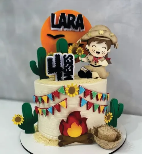 Topo de Bolo Arraiá Festa Junina