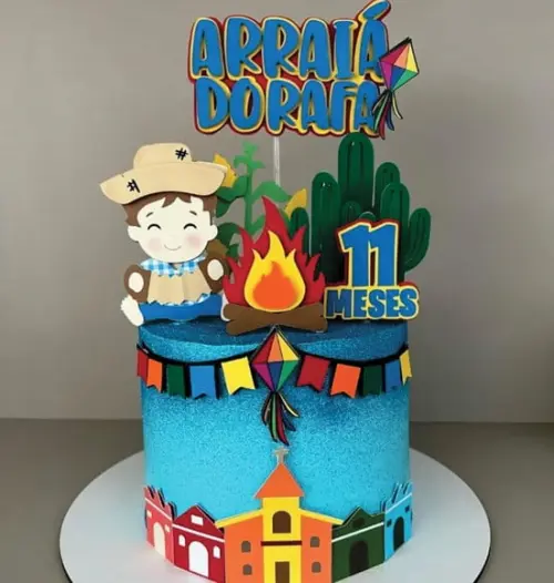 Topo de Bolo Arraiá Festa Junina