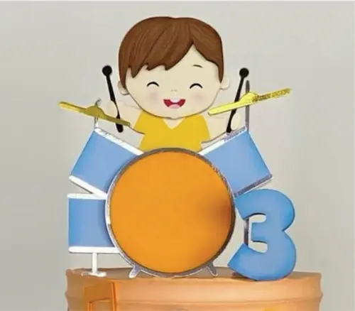 Topo de Bolo Baterista