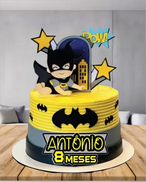 Topo de Bolo Batman Baby Arquivo de Corte