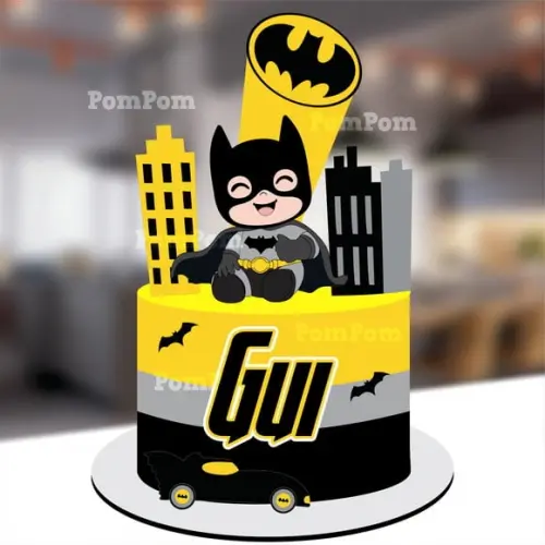 Topo de Bolo Batman Baby