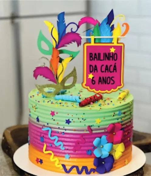 Topo de Bolo Bloquinho Bailinho