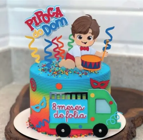 Topo de Bolo Bloquinho Menino