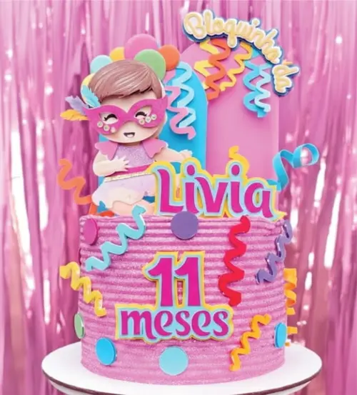 Topo de Bolo Bloquinho Mesversário