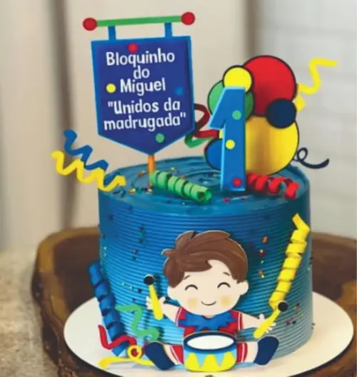 Topo de Bolo Bloquinho Unidos da Madrugada