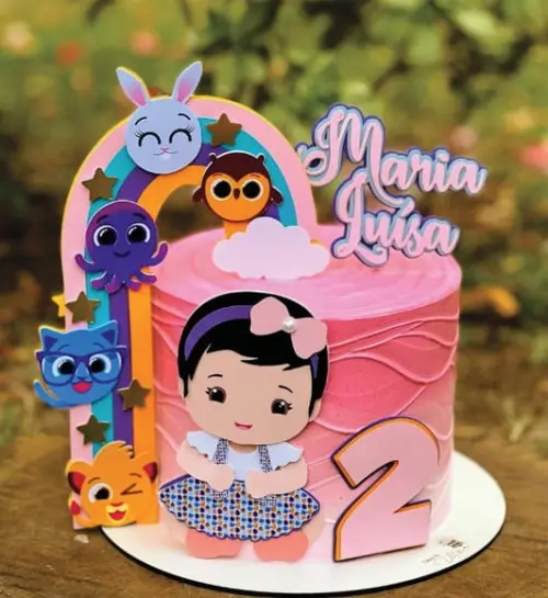 Topo de Bolo Bolofofo Menina