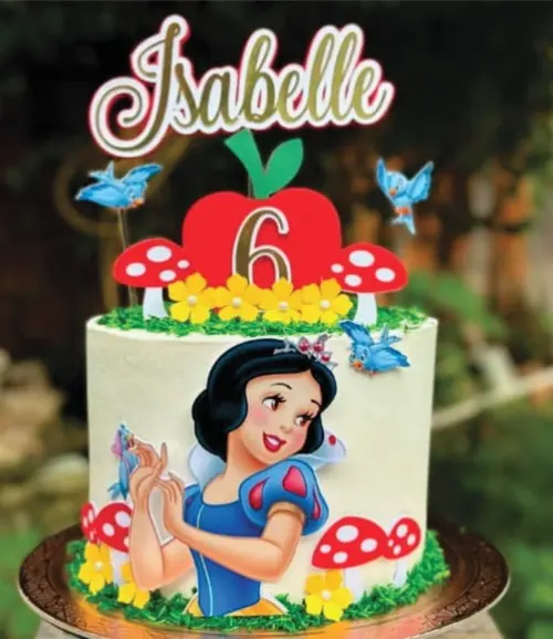 Topo de Bolo Branca de Neve