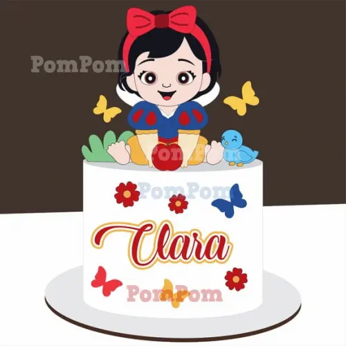 Topo de Bolo Branca de Neve Baby
