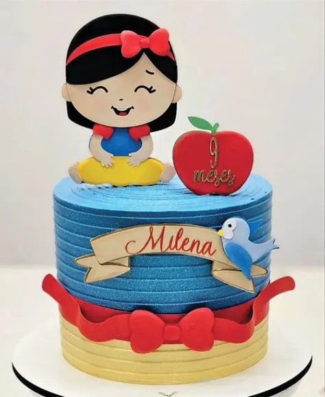 Topo de Bolo Branca de Neve Baby