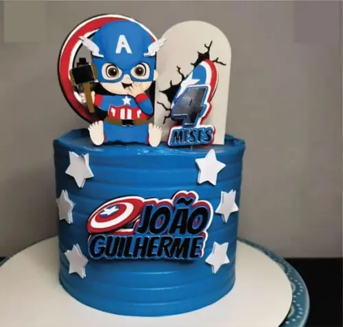 Topo de Bolo Capitão América