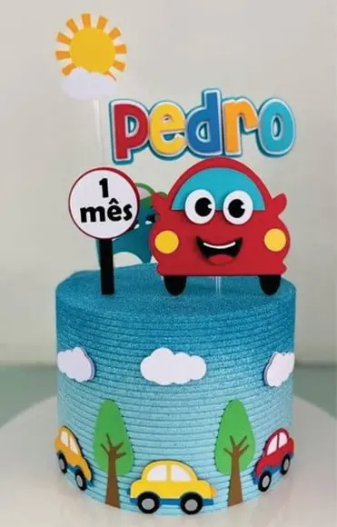 Topo de Bolo Carro Arquivo de Corte Digital em 3d