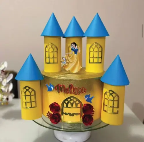 Topo de Bolo Castelo Branca de Neve
