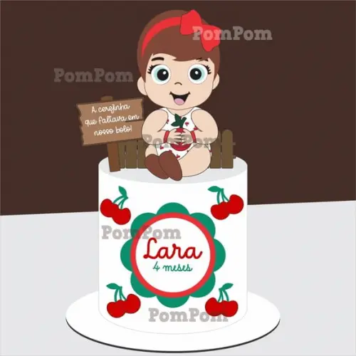 Topo de Bolo Cerejinha