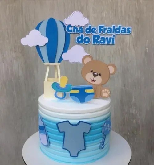 Topo de Bolo Chá de Fraldas