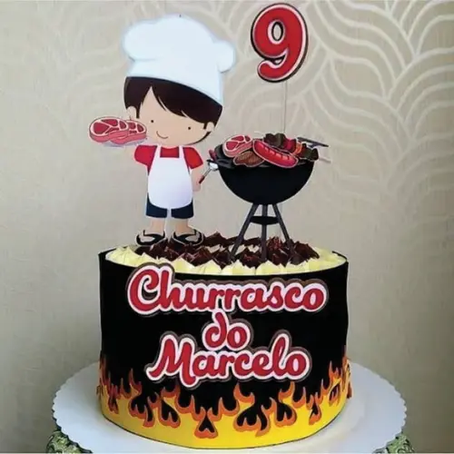 Topo de Bolo Churrasco Arquivo Digital