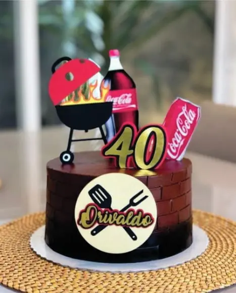 Topo de Bolo Churrasco Arquivo de Corte