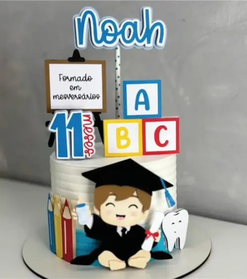 Topo de Bolo Conclusão de Mesversário