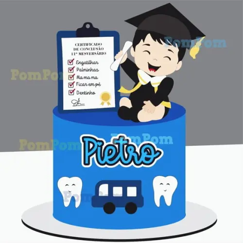Topo de Bolo Conclusão de Mesversário