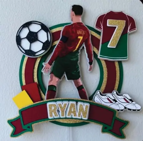 Topo de Bolo Cristiano Ronaldo Portugal Futebol