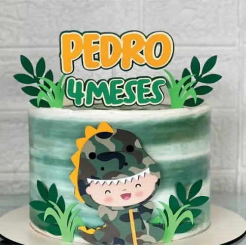 Topo de Bolo Dino Baby