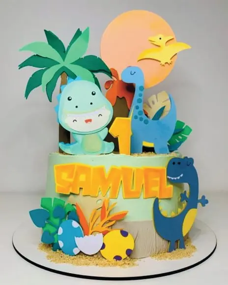 Topo de Bolo Dino Baby
