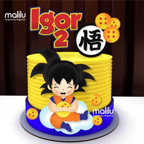 Topo de Bolo Dragon Ball Z