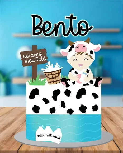 Topo de Bolo Eu Amo Tetê Arquivo de Corte