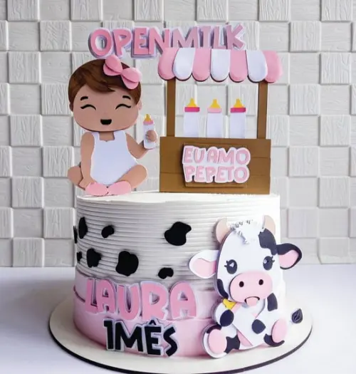 Topo de Bolo Eu Amo Tete Menina