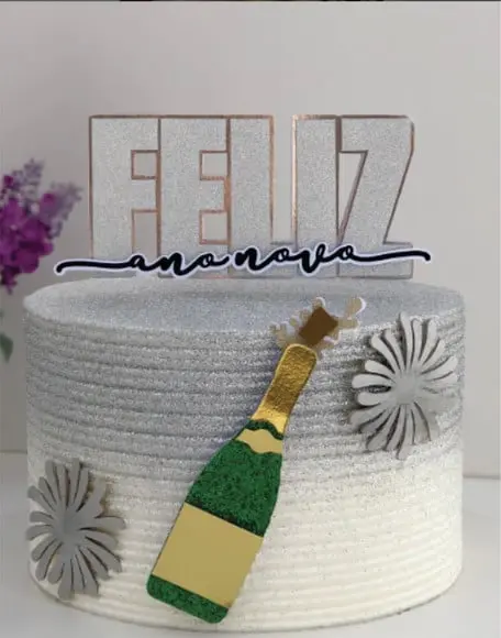 Topo de Bolo Feliz 2024