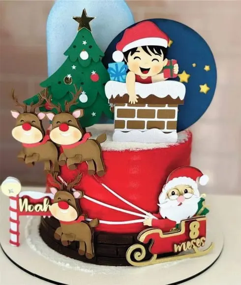 Topo de Bolo Feliz Natal