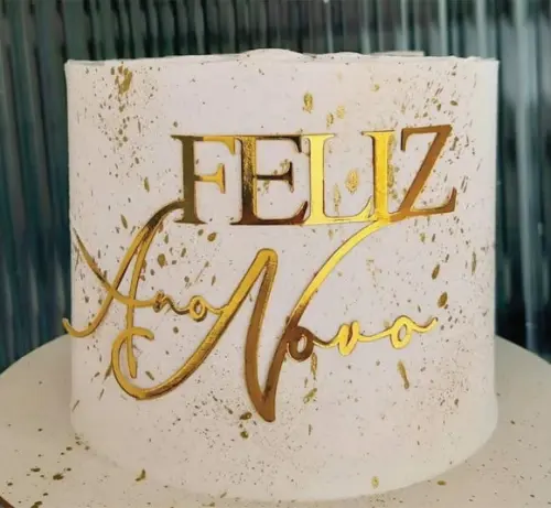 Topo de Bolo Feliz Ano Novo