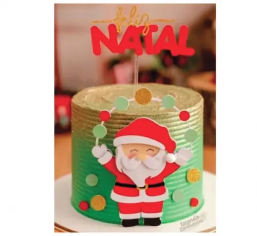Topo de Bolo Feliz Natal