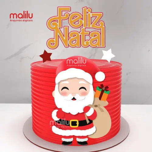 Topo de Bolo Feliz Natal
