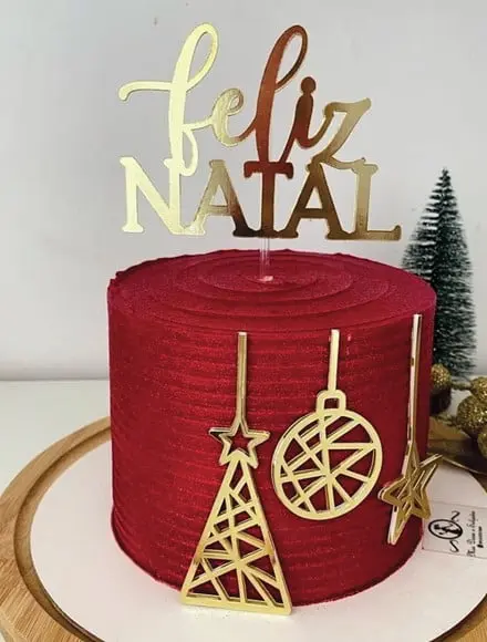 Topo de Bolo Feliz Natal