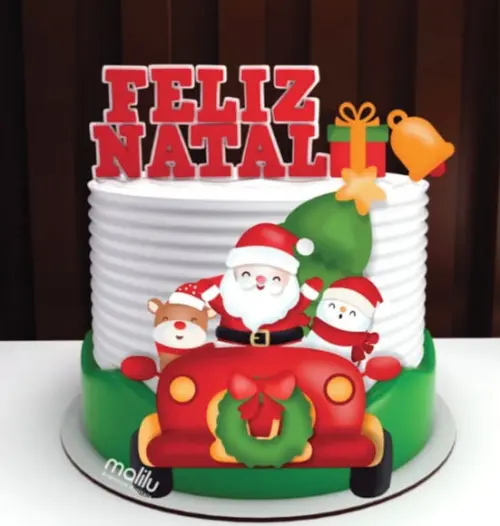Topo de Bolo Feliz Natal