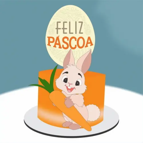 Topo de Bolo Feliz Páscoa
