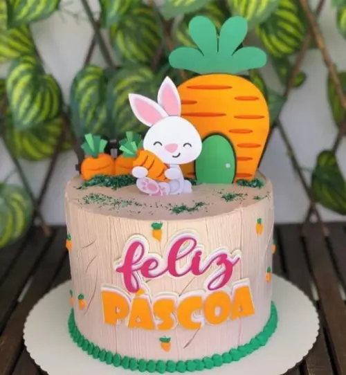 Topo de Bolo Feliz Páscoa Arquivo de Corte